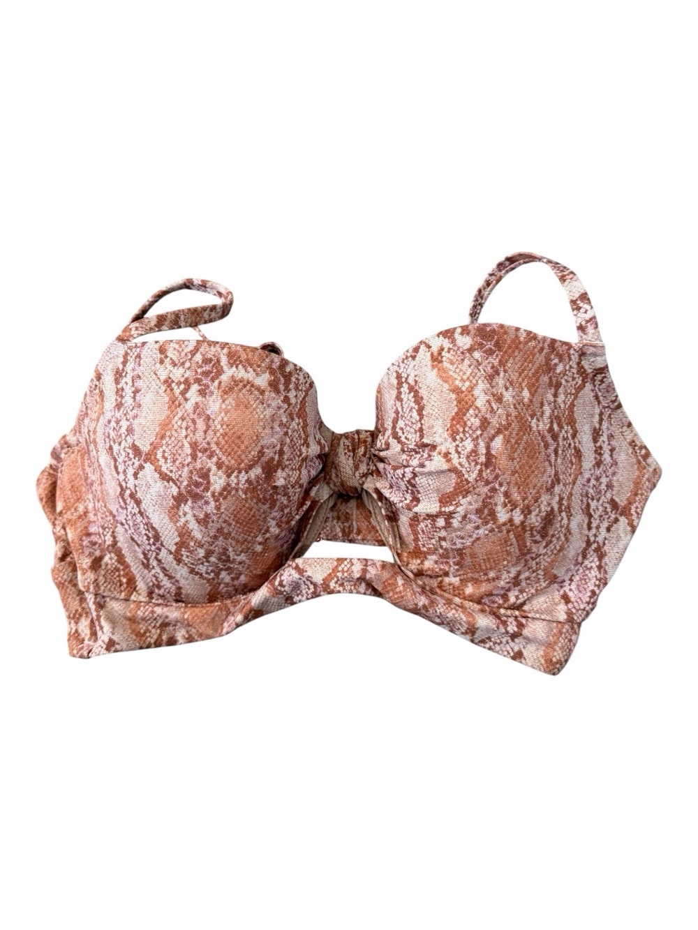 Shade & Shore Rust Snake-Print Underwire Bikini Top